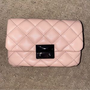 NWOT kc jagger Quilted Mini Leather Cross Body Bag - Light Pink